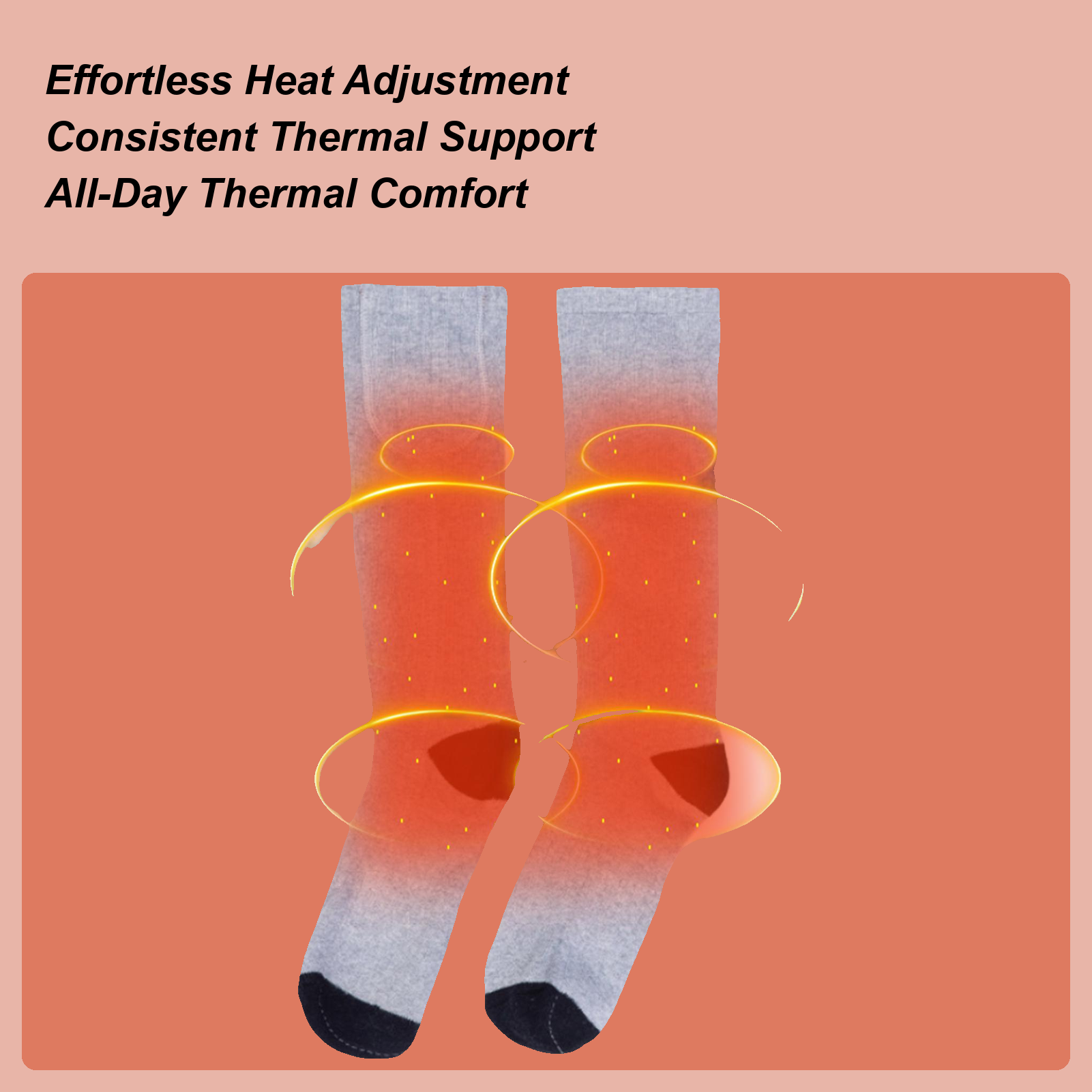 Cycling Heat Gear - Heated Socks 3 Heat Levels Winter