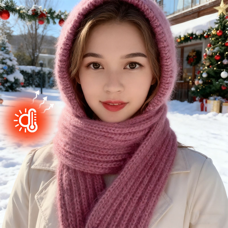 Women's Knit Hat Scarf Set Fle - Cycling Gear Cold Weather ulasan dan harga