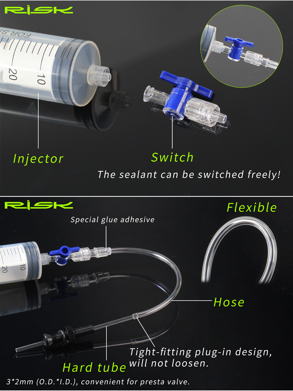 RISK Cycling Bike Bicycle Tube - Tubeless Tire Sealant ulasan dan harga