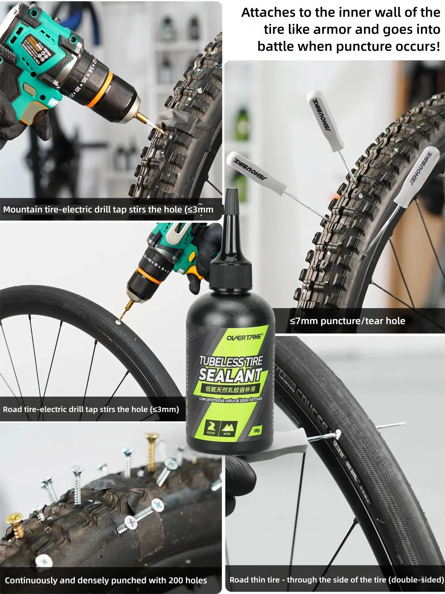 OVERTAKE 1/2/5 bottles mtb/roa - Tubeless Tire Sealant ulasan dan harga