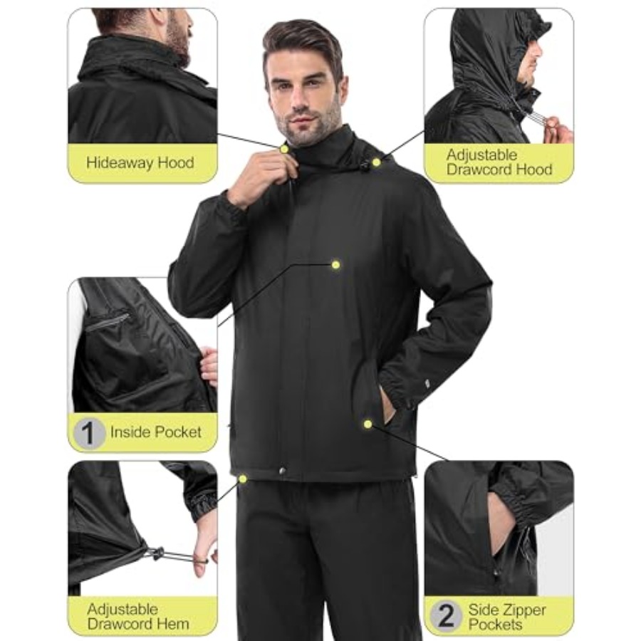 33, 000ft Men's Rain Suit Pack - Gear In Cycling ulasan dan harga