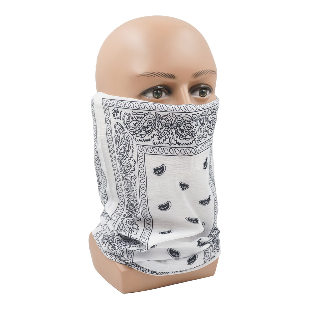 White Paisley Neck Gater Tube  - Cycling Gear Women ulasan dan harga