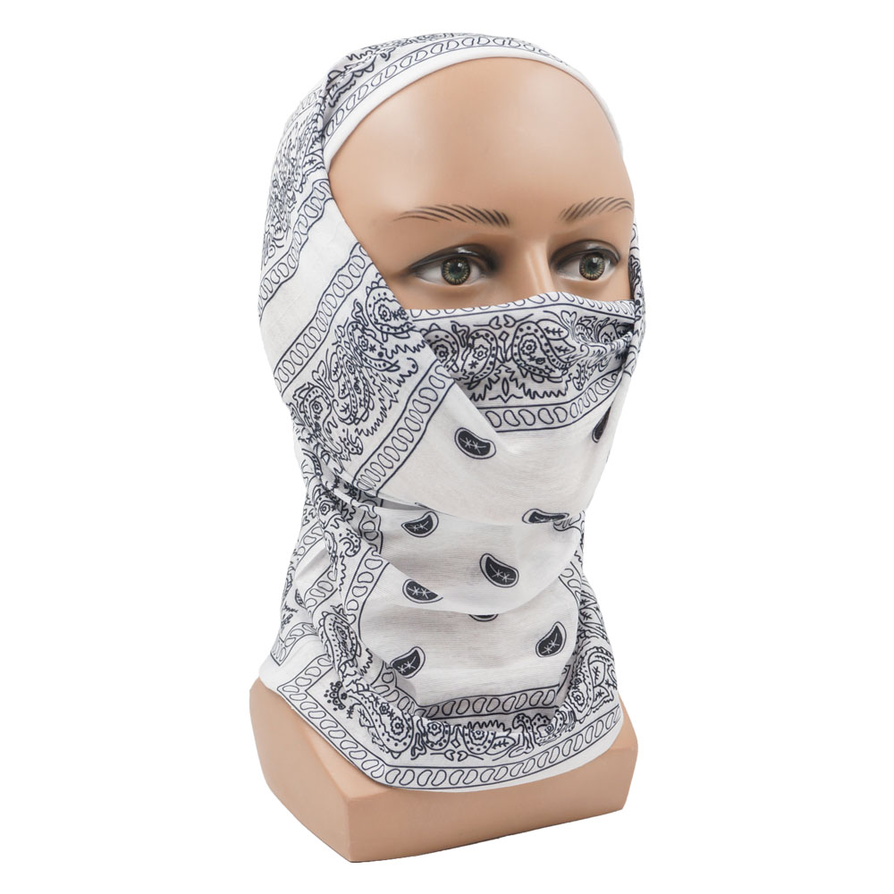 White Paisley Neck Gater Tube  - Cycling Gear Women ulasan dan harga