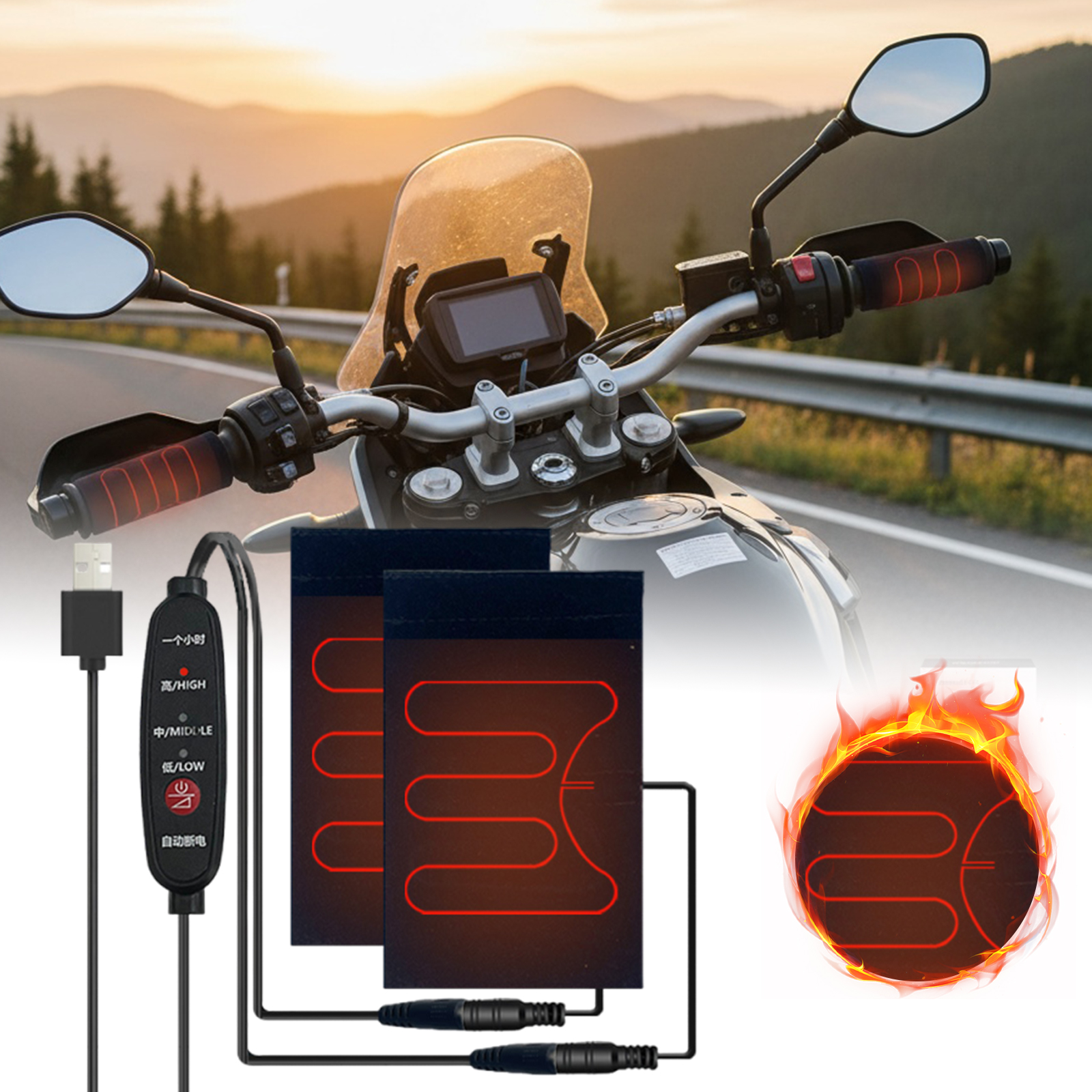 5V Handlebar Heater Anti-Slip  - Cycling Heat Gear ulasan dan harga
